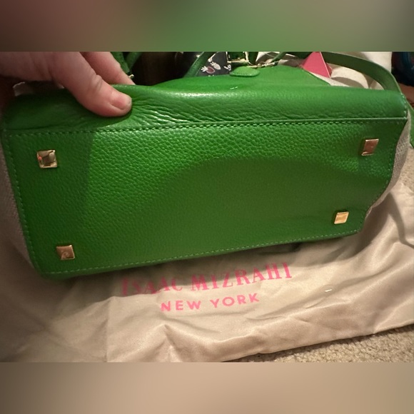 Brand New Apple Green Issac Mizrahi Charlene Purse - Picture 2 of 4